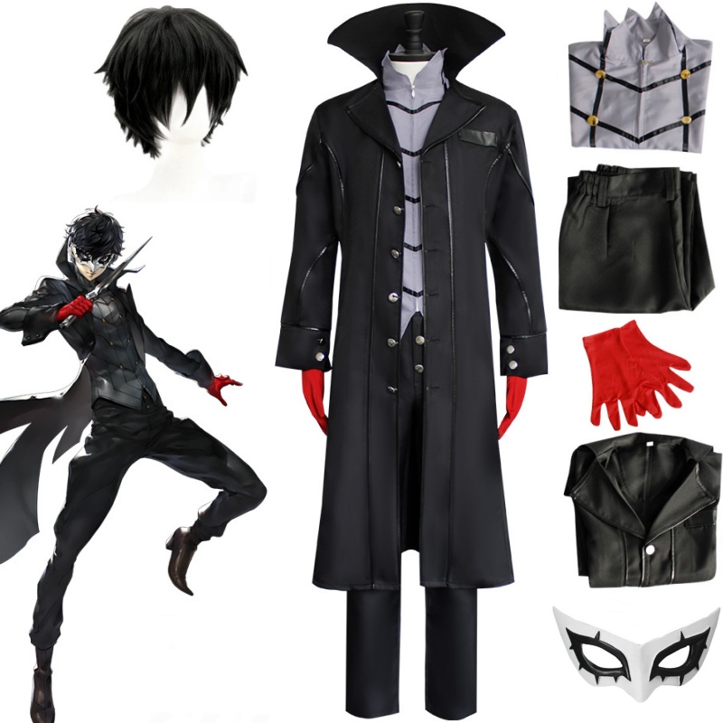 Black Face Mask Pack - Anime Persona 5 Joker Cosplay Spiel