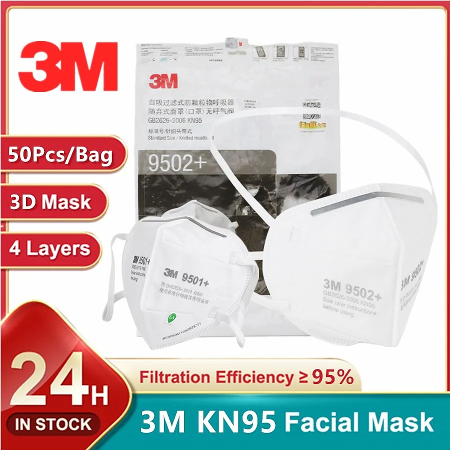 3M Mask 9502+ - 3M KN95 Gesichtsmaske 9501+/9502+ Original wiederverwendbares
