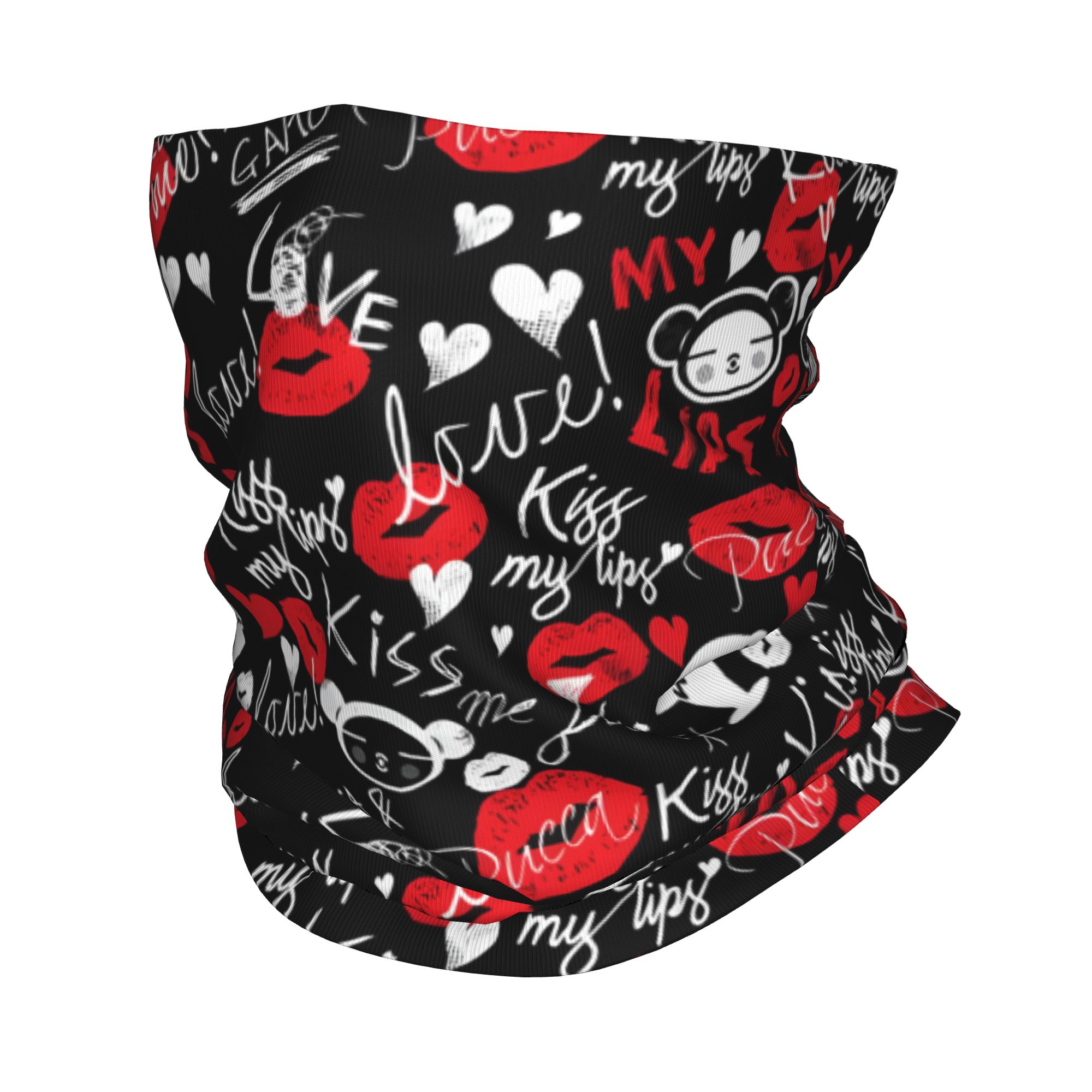 Neck Gaiter Face Cover - Benutzerdefinierter Pucca und Garu Bandana Nackenwärmer