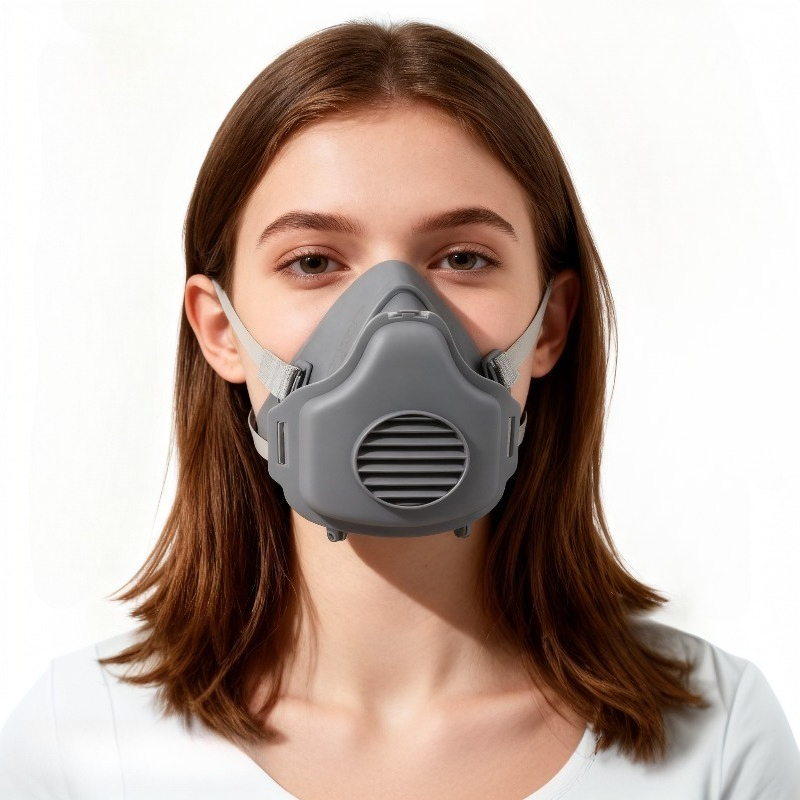 Kn95 Respirator Mask - Staubmaske, staubdichte Arbeitsschutzmaske aus Gummi, Halbgesichts-Staubmaske