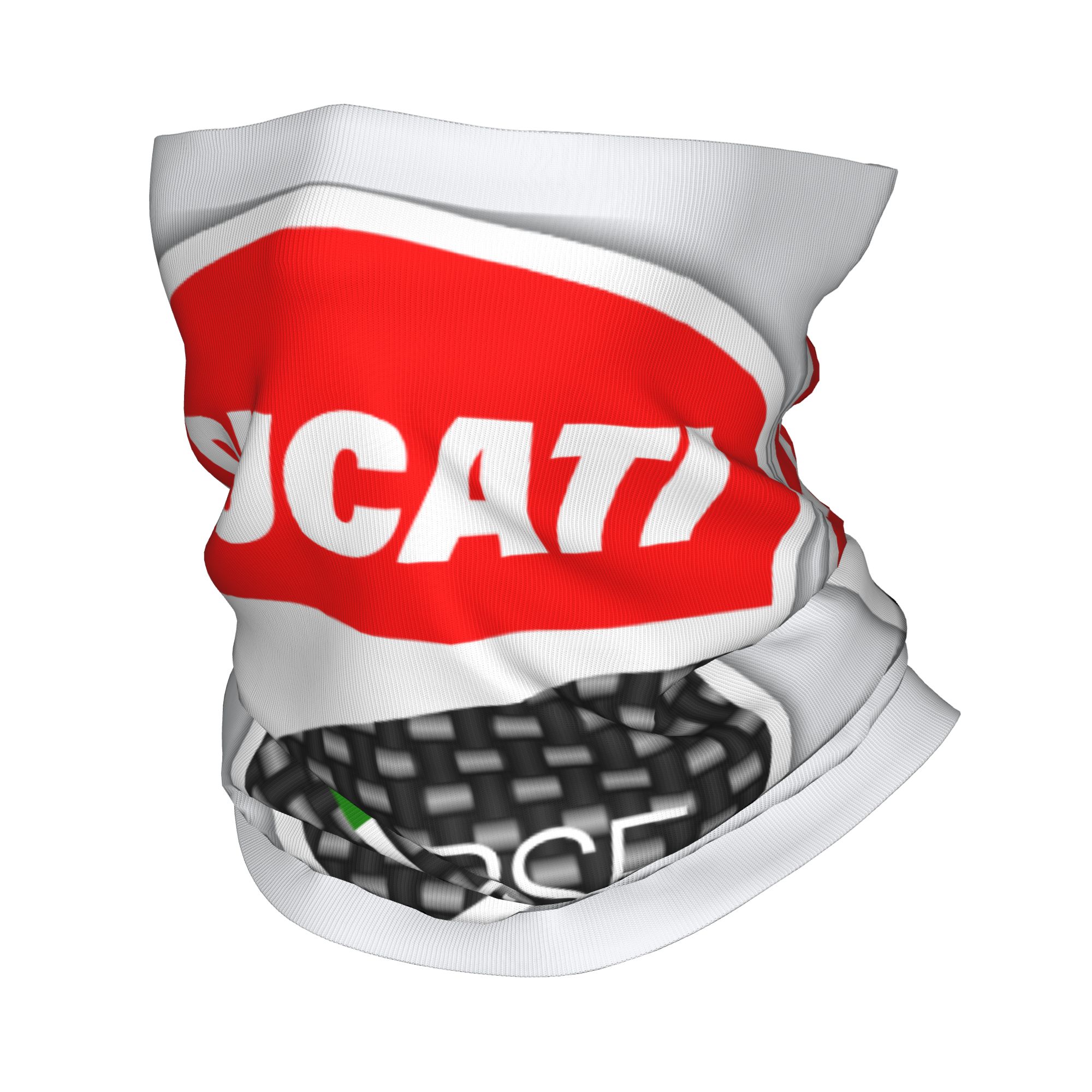 Neck Gaiter Face Cover - Maßgefertigter Rennsport Ducati Bandana Nackenschutz Winddichter