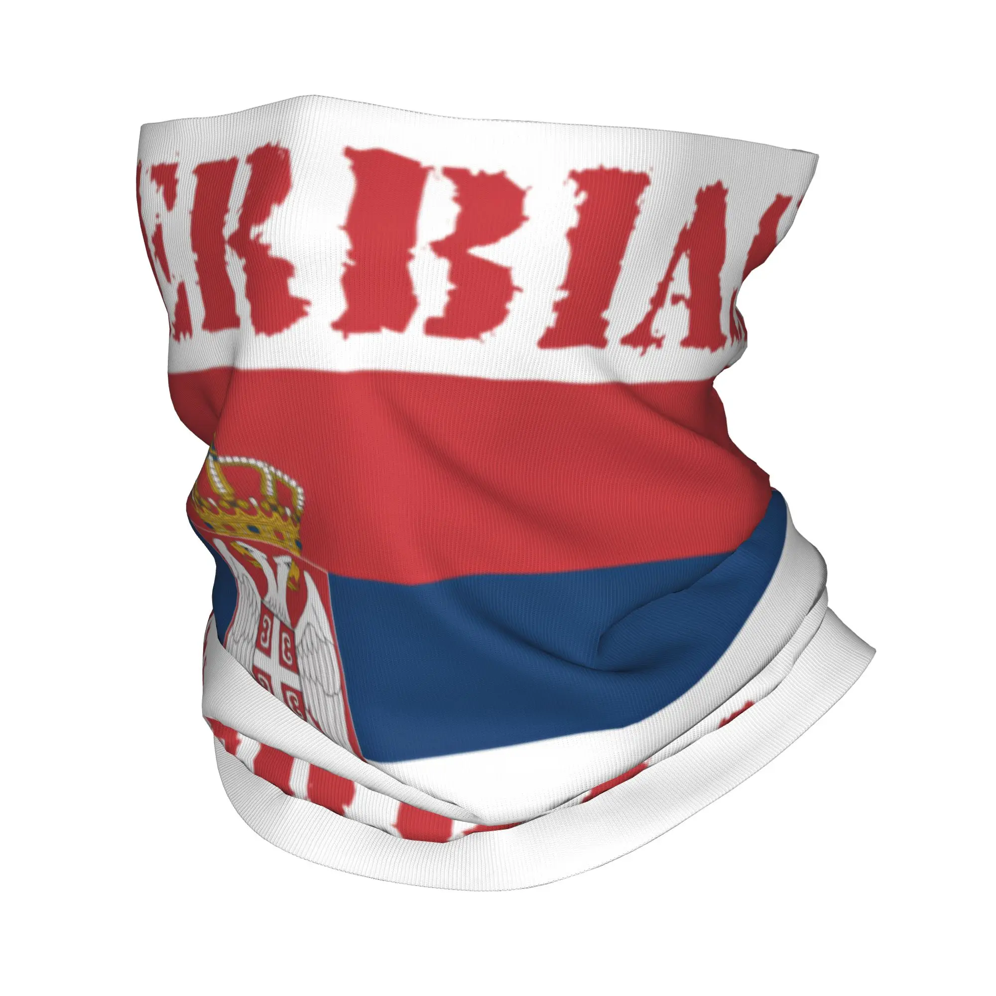 Neck Gaiter Face Cover - Neuer Bandana-Halstuch mit Serbien-Flagge, UV-Schutz, Gesichtsschutz