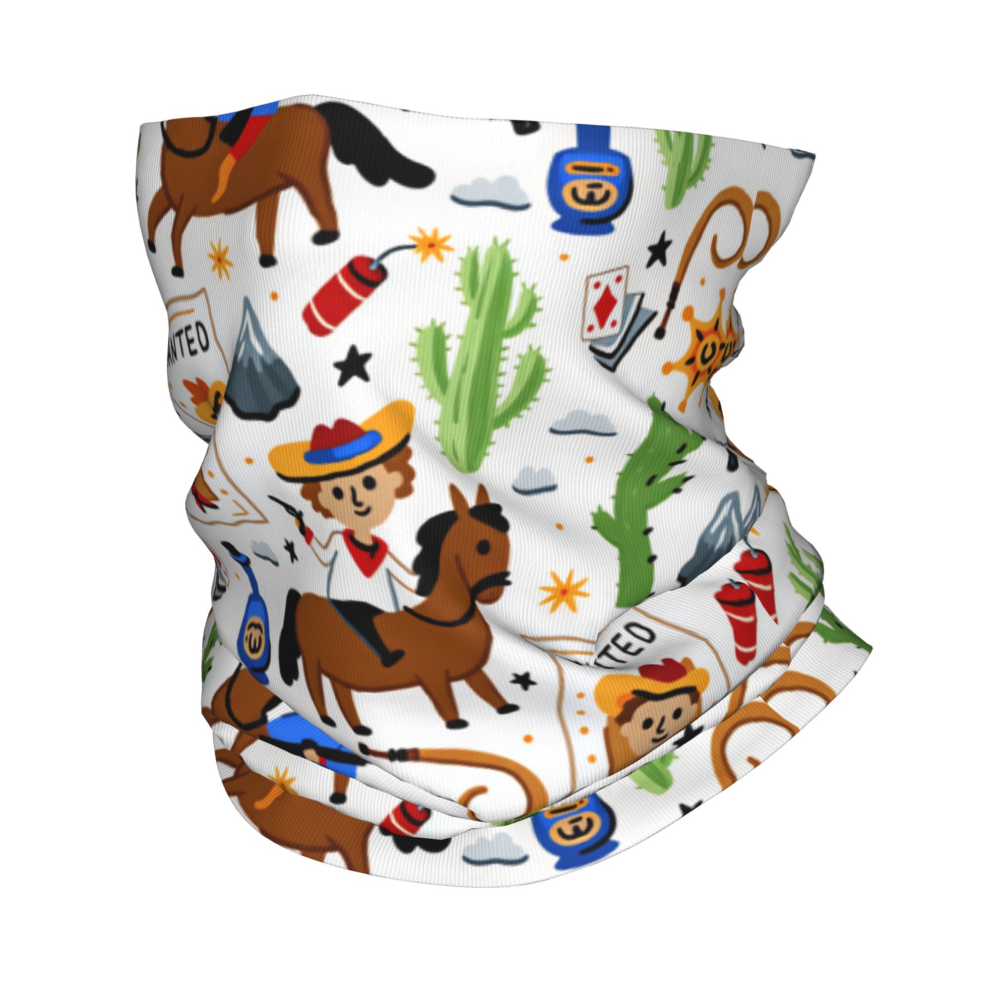 Kids Face Mask - Cartoon Kinder Western Cowboy Sturmhaube Jagd