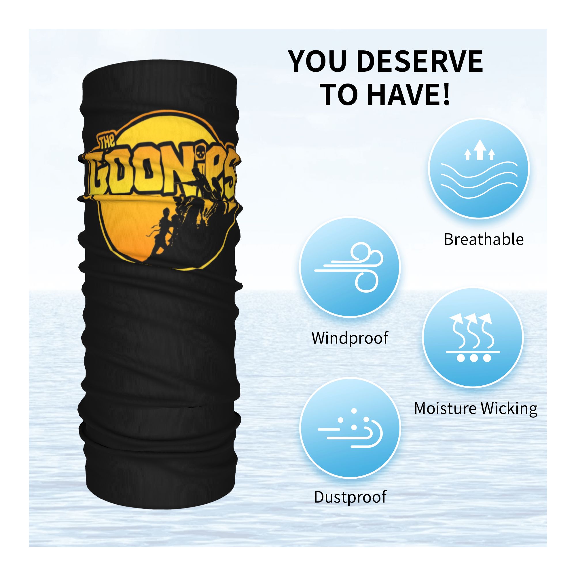 Benutzerdefinierter The Goonie – Neck Gaiter Face Cover Bewertung und Preis